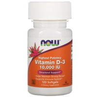 Vitamin D-3 10,000 IU,  120 softgels.