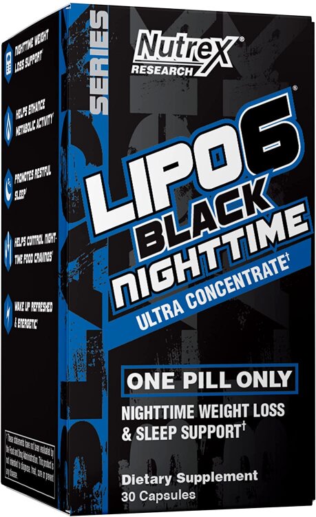 Lipo 6 Black Night Time Ultra Concentrate, 30 caps.