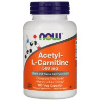 Acetyl L-Carnitine 500 mg, 100 caps.
