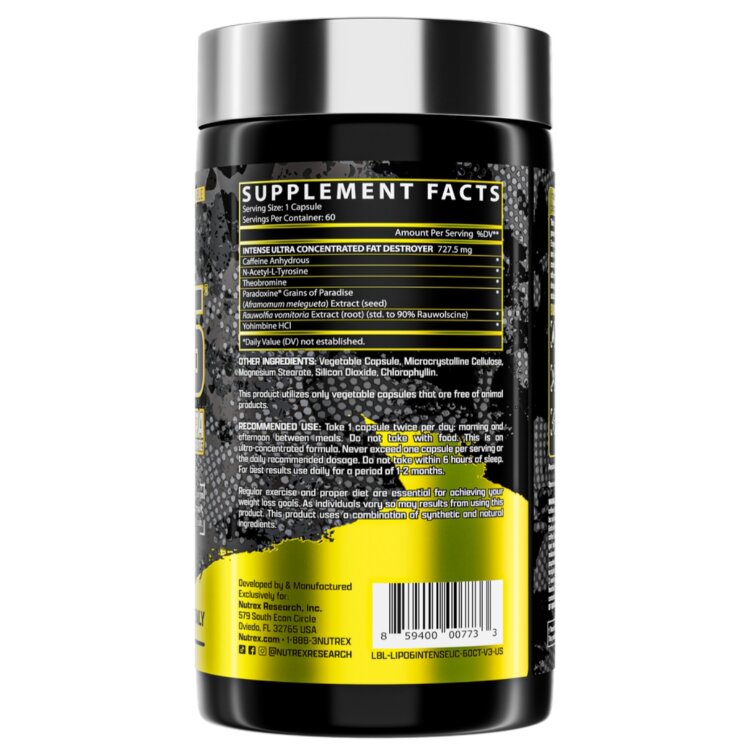 Lipo 6 Black Intence, Ultra Concentrate, 60 caps.