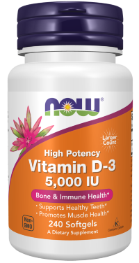 Vitamin D-3 5.000 IU,  240 softgels.