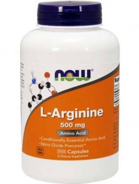 Arginine 500 mg, 100 caps.