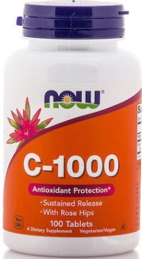 Vitamin C-1000 + Rose Hips + Bioflavonoids, 100 tabs.