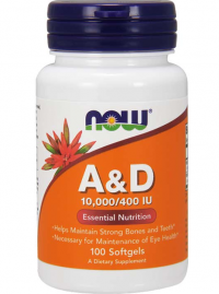 Vitamin A & D 10,000/400 IU,  100 softgels.
