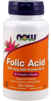 Folic Acid 800 mcg, 250 tab.
