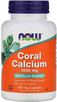Coral Calcium   1000 mg, 100 caps.