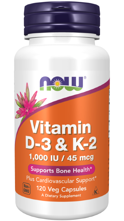 Vitamin D-3, K-2 - 1000 IU,   120 caps.