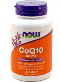 CoQ10 60 mg + Omega - 3,  60 softgels.